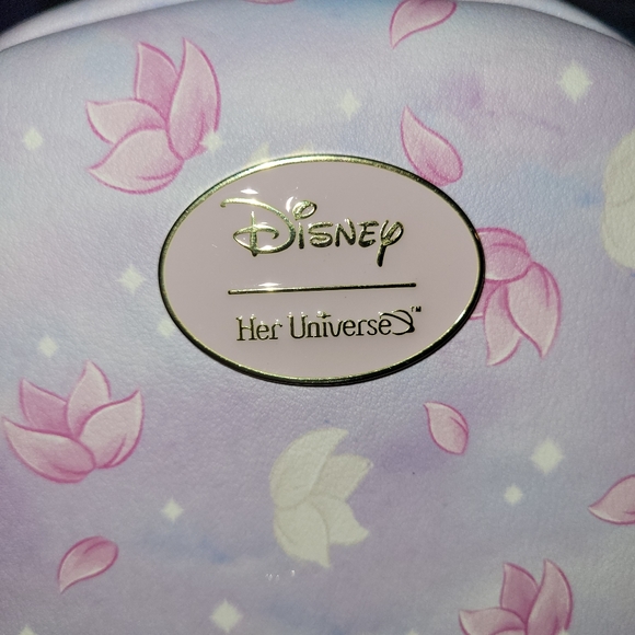 Disney Her Universe Jasmine lotus flower mini backpack NWT - Picture 3 of 7